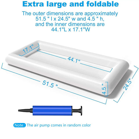 Inflatable Party Bar Cooler And Serving Station For Pool Parties And Picnics Big Foldable Buffet Ice Tray With Drain Plug dimensions