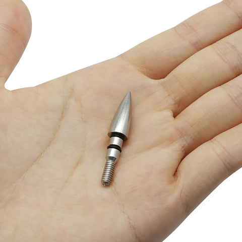 12 Pack Pro Grade Archery Field Points Set With Five Sixteenth Inch Diameter, 100 125 150 Grain, Stainless Steel, Screw In Tips