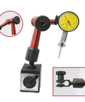 Dial Indicator With Magnetic Stand Base And Bore Gauge Pro Grade Precision Tool For Machining And Inspection Mega Accurate Readouts Micrometer Style Indicator For Metrology And Quality Control, yellow dial face