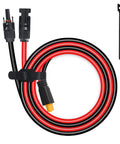 MC4 To XT60 Solar Extension Cable 2Ft 10AWG Pro Grade Copper Core Charge Lead with storage band