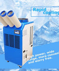 Heavy Duty Portable Air Conditioner With Large Water Tank, Bad Boy Commercial Spot Cooler For Hospitals And Outdoor Events with three exhaust hoses.