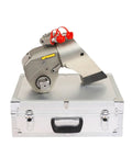 Heavy Duty Hydraulic Torque Wrench 15000Nm Square Drive Industrial Workhorse on silver toolbox, showcasing aluminum alloy build.