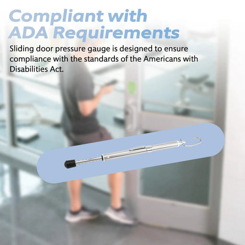 Pressure Gauge 0 To 35 Lbs For ADA Compliant Door Tests In Office Buildings Shopping Malls And Commercial Spaces A Handy Go To Tool For Inspectors And Maintenance Pros Quick Door Tightness And Swing Force Checks, stainless steel door pressure gauge