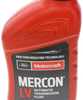 Mercon LV Automatic Transmission Fluid 1 Qt for Electronically Controlled Transmissions red bottle with black cap