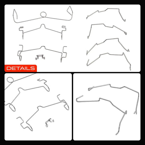 Premium Front Side Disc Brake Hardware Kit For Lexus LS460 2007-2017 Awd And Ls600h 2008-2016 Smooth Stopping Power And Durability Guaranteed Fits You Like A Glove No Messing Around Just Pure Quality Parts