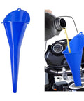 Long Neck Oil Funnel For Cars Spill Free Multi Function Plastic Fuel Funnel For Quick Oil And Fluids Fills Universal Engine Lubricant Transfer Tool Durable Reusable Car Accessory Blue