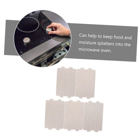 Five Pack Heat Resistant Mica Sheets For Microwave Ovens Replacement Insulation Plates with hand adjusting oven dial