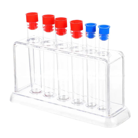 Clear Plastic Test Tube Rack For Lab And Classroom Use Holds Multiple Tubes With Color Caps, Durable Stand, Easy View Design, A Must Have For Experiments, Research, And Teaching