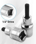 Suspension Strut Spreader Tool Kit socket wrench heads for quick wheel hub and ball joint separation, compact design.