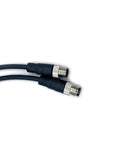 16.4ft M12 8 Pin A Code Double Male Connector Cable 5M AWG24 PVC Wire Industrial Molded Cable IP67 Threaded Lock 30V 2A