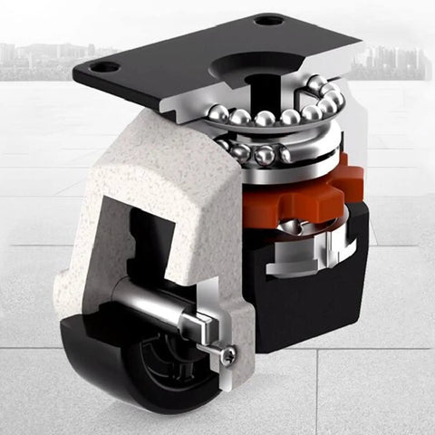 Heavy Duty Nylon Swivel Castor Wheels Four Pack Bully Strong Aluminum Alloy Rolling Casters with detailed ball bearing structure.