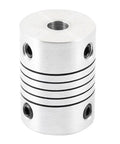 Knockout Quality 6mm To 6mm CNC Aluminum Stepper Motor Shaft Coupling Rigid Shaft Coupler for Encoders and 3D Printer Upgrades Hella Reliable Pro Straight Bore in silver finish.