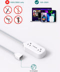 All In One Worldwide Travel Adapter With Dual AC Outlets And Dual USB Ports 20W USB C PD Fast Charge for US EU UK AU, white adapter shown