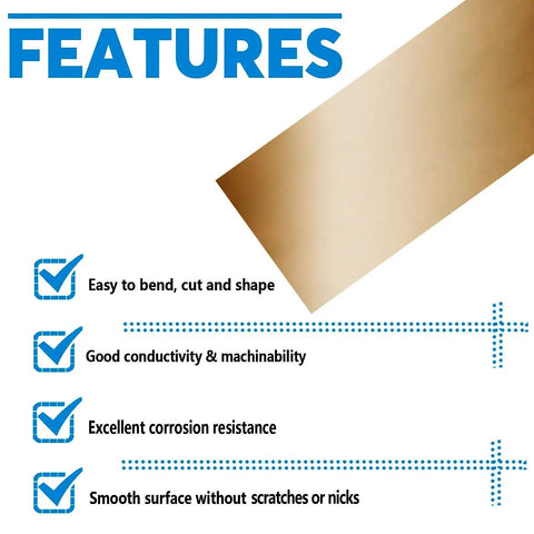 Brass Shim Stock Assortment 6 Inch By 3 Inch Sheet With Six Thicknesses 0.002 0.004 0.006 0.008 0.012 0.016 for DIY