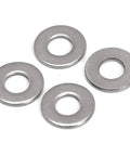 Four zinc carbon steel washers from All In One Wood Fastening Kit With One Quarter Twenty Threaded Inserts Tee Nuts Bolts And Washers