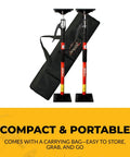 Upper Third Hand Support Poles System 2 Pack Kit with textured grip pads and carrying bag for cabinetmakers and woodworking projects