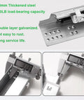 21 Inch Undermount Soft Close Drawer Slides Full Extension Heavy Duty Cabinet Hardware detailed measurements of thickened steel design.
