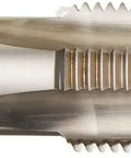 Pro Grade Industrial High Speed Steel Tap Set 308-1-64-S close-up of steel tap with threading details and hexagonal end, USA made