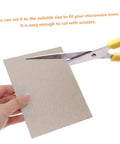 Cutting Pro Grade Mica Waveguide Cover for Microwave Ovens with scissors, heat resistant insulation plate, oil resistant replacement parts