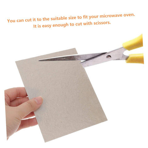Cutting Pro Grade Mica Waveguide Cover for Microwave Ovens with scissors, heat resistant insulation plate, oil resistant replacement parts