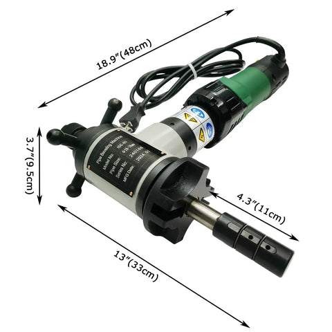 Badass Durable Electric Pipe Beveling Machine with Lightning Fast Internal Expandable Head for U and V chamfers up to three inches.
