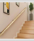 Dead Simple Install With Kickass Grip Premium Non Slip Solid Wood Wall Mount Shelf Bracket Kit Featuring Round Indoor Wooden Supports For Versatile Home Makeover 400cm on staircase with minimalistic decor.