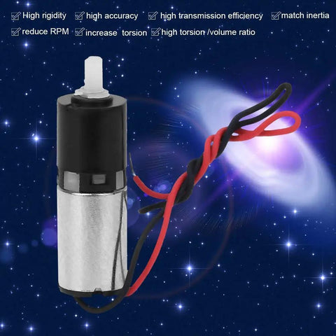 6mm Micro Planetary Gear Motor Two Stage Reduction for DC 3V Drive against galaxy background