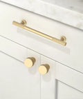 Brushed Gold Kitchen Cabinet Knobs 10 Pack Cabinet Pulls Drawer Knobs Zinc Hardware For Dresser Drawers on white cabinet