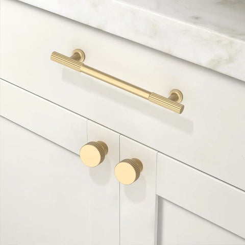 Brushed Gold Kitchen Cabinet Knobs 10 Pack Cabinet Pulls Drawer Knobs Zinc Hardware For Dresser Drawers on white cabinet