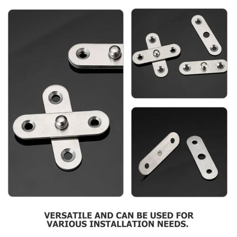 Hidden Door Pivot Hinges Set 12 Stainless Steel Low Profile Heavy Duty Built To Last Cabinet Hinges with corrosion resistance
