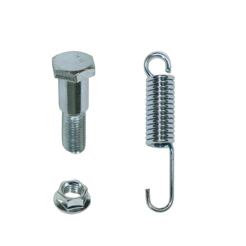 Bolt, nut, and spring components for Black Spring Loaded Mini Bike Kickstand For Monster Mega Moto MMB80 MMB105 Coleman RB100 105cc Motovox