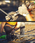 Heavy Duty 900W Electric Rebar Bender Machine With Pure Copper Motor bending 5/8 inch rebar in construction site.