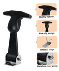 Two Pack Stainless Steel T Handle Latches With Rubber Padding featuring non-slip design and stainless steel screw for tool boxes