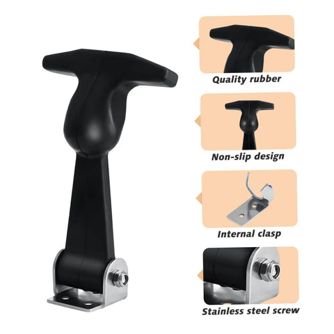 Two Pack Stainless Steel T Handle Latches With Rubber Padding featuring non-slip design and stainless steel screw for tool boxes