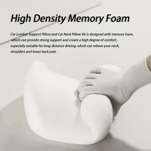 High-density memory foam of Ergonomic Car Lumbar Support Pillow And Neck Rest Kit For Mini John Cooper Works Electric 2025 2026.