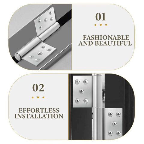 Heavy Duty Stainless Steel Detachable Lift Off Gate Hinges 5 Inch 2.5mm Thick Pair For Outdoor Doors Fire Door Install