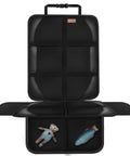 Kid Safe Car Seat Protector Cover With 600D Waterproof Non Slip Cushion Mat Large Size With Built In Storage Pockets, black