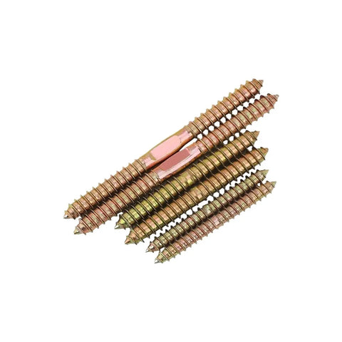 50 Pieces Hanger Bolt Double Ended Self Tapping Screws For Wood To Metal Dowels Furniture Fixing M6x60 Dual End Threaded Connectors