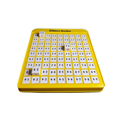 Easy Peasy Addition Machine Electronic Adapter For Classrooms durable plastic build with numbered dials for math learning.