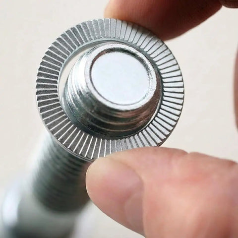 Heavy Duty M6 Wedge Lock Washers Built From Top Shelf 304 Stainless Steel To Bolt Things Down Tight With Corrosion Resistant Properties And A Badass 20 Piece Kit on a bolt.