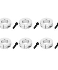 Six Piece Lightweight Aluminum Alloy Shaft Collar Set Clamping Lock Rings To Fix Shafts And Bits With Anti Rust Coating Good For Garage And Workshops Where Stability Matters Most This Quality Kit Keeps Hardware Locked Firm Without Loosening Giving Safe. six-piece aluminum shaft collars with screws