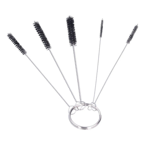 Must Have 5 Piece Tube Brushes Kit Clean Dirty Bottles Straws Mugs And Coffee Machines Fast With Stainless Steel Rod And Nylon Tufted Bristles Fit Small Niche Areas Plus Key Ring Hook Makes It Easy As Pie To Latch On Perfect For Every Home Job. five tube brushes on key ring