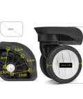 Heavy Duty Trolley Caster Replacement Set For Suitcases 360 Degree Wheel With Easy Maneuverability luggage wheel, 10cm, black ABS