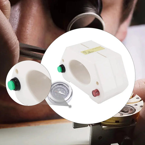 Watch Demagnetizer And Compass Kit For Mechanical Watches 2 In 1 Dope Professional Demagnetizing Tool in use by watchmaker