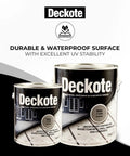 Driftwood Deck Coating 1 Gallon With UV Protection And Waterproof Sealant For Patios Stairs Porches Balconies, two cans displayed