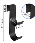 Heavy Duty Black Pool Fence Hooks Set Of 2 Slip On Hangers dimensions for pool poles and equipment