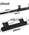 10inch Two Pack Cabinet Drawer Slides With Telescoping Rails And Full Extension Three Fold Design Heavy Duty Steel Construction