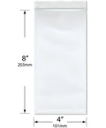 4 By 8 Inch Zipper Reclosable Baggies 8 Mil Clear Poly Bags Pack Of 100 Food Safe LDPE Storage Durable Puncture Resistant For Pantry, Crafts And Lunches Everyday, 4 x 8 in