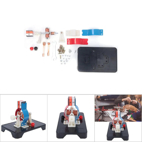 Miniature Electromotor Model Kit For DIY Hands On Learning Electric Motor Demonstration In Labs And Classrooms DC Motor Science Project Easy Assemble And Disassemble Educational Toy components shown