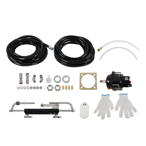 Outboard Hydraulic Steering Kit For 90HP Or Less Boats With Helm Pump And Hydraulic Cylinder Includes Steering Hose